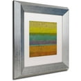 thumbnail image 2 of Trademark Fine Art "Chartreuse Line" Canvas Art by Michelle Calkins, White Matte, Silver Frame, 2 of 4