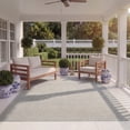 thumbnail image 4 of Safavieh Courtyard Naomi Geometric Indoor/Outdoor Area Rug, Beige/Aqua, 6'7" x 6'7" Square, 4 of 12
