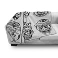 thumbnail image 3 of Kabuki Soft Flannel Fleece Throw Blanket, Japanese Nogaku Theatricals Showing Emotions Expressions Culture, Cozy Plush for Indoor and Outdoor Use, 60" x 80", Black and White, by Ambesonne, 3 of 6