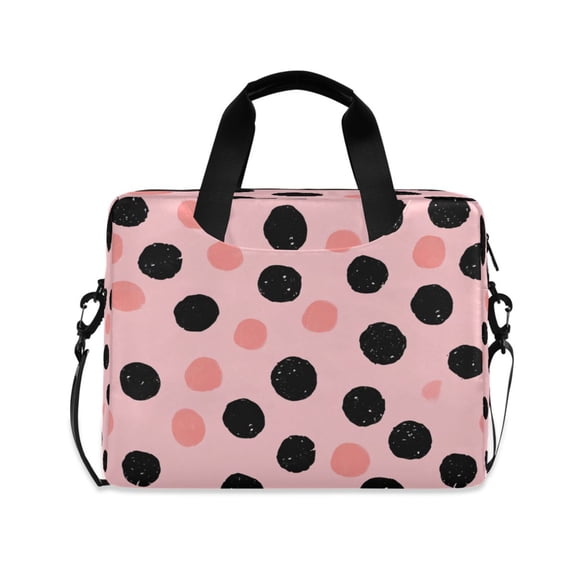 16inch Laptop Briefcase, Business Laptop Bag with Detachable Strap & Padded Compartment, Water-Resistant Polyester,Dots