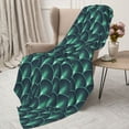 thumbnail image 3 of Gaeub Green Vintage Peacock Print Flannel Throw Blanket, Home Fleece Throw Blanket for Couch or Bed,Decorative Blankets,Lightweight Fuzzy Flannel Blanket-80"x60", 3 of 6