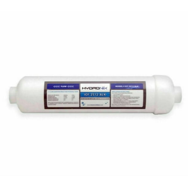Alkaline Remineralization pH Inline Water Filter Fits Any RO, 1/4" NPT