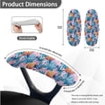 thumbnail image 6 of SCRAWLGOD Pineapple Monstera Elastic Computer Chair Slipcover with Armrest Protector Set of 4 Easy to Remove Desk Chair Cover Dustproof Universal Swivel Chair Covers, 6 of 7