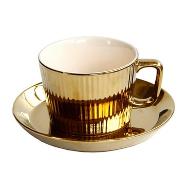 Porcelain Coffee Cup and Saucer Set, Ceramic Tea for Specialty Coffee