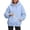 Blue, variant on Norvella Womens Hidden Zipper Pocket Hoodies Long Sleeve Hooded Sweatshirt Drawstring Kangaroo Pocket Banded Relaxed Fit Casual Pullover Top
