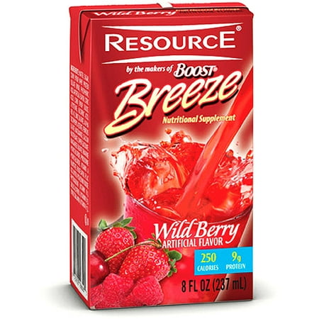 27 Ounce Wine - Resource Breeze, Clear liquid nutrition beverage, Wild Berry 27 X 8-Ounce