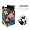 thumbnail image 3 of Yayeee Freestanding Laundry Hamper with Handle Collapsible Large Storage Basket for Clothes, Pink Floral Flamingo, 3 of 7