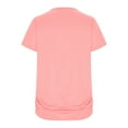 thumbnail image 7 of Ohufall Women's Short Sleeve Maternity Shirts Summer Solid Color Casual Round Neck Nursing Tee Tops Loose Fit Comfortable Pregnancy T-shirts for Women, 7 of 7