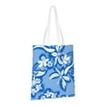 thumbnail image 2 of YFYANG Reusable Cotton Canvas Tote Shopping Bag, Blue Flower Doodle Washable Portable Grocery Bag for Daily Travel, 2 of 8