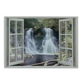 thumbnail image 1 of Waterfall Cutting Board, Little Waterfall Nestled in the National Park Panoramic Fresh Environment River, Decorative Tempered Glass Cutting and Serving Board, Small Size, Brown Green, by Ambesonne, 1 of 1