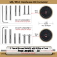 thumbnail image 2 of Catry Universal Cat Scratching Post Replacement | 6-20 Inch Options Natural Sisal Rope Scratching Post | DIY Cat Tree Repair Parts with M8 / M10 Screws Kit, 2 of 7