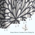 thumbnail image 6 of Light Dark Floral Burst Pattern Shower Curtain 36"x72" ,Bathroom Decorative Shower Curtains Set with 12 Hooks,Modern Waterproof Washable Shower Curtain, 6 of 6