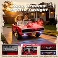 thumbnail image 5 of iYofe 24V 2 Seater Licensed 1970 Dodge Charger R/T Powered Ride on Cars, Kids Electric Toys Car with Remote Control, 4 Wheels Spring Suspension, Red, 5 of 10