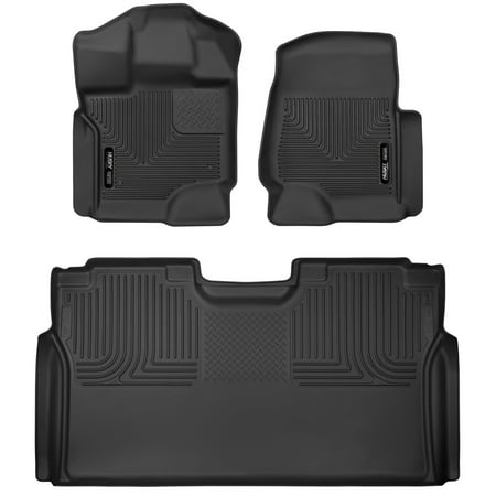 Husky Liners X-act Contour Front & 2nd Seat Floor Liners Fits 2015-19 Ford F-150 (Best Floor Mats For F150 Supercrew)