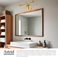 thumbnail image 3 of WV316501VBMS-Kuzco Lighting-Astrid - 13.75 Inch 7W 1 LED Bath Vanity-Vintage Brass Finish, 3 of 7