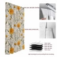 thumbnail image 6 of Spring Daisy Blackout Curtains for Bedroom/Living Room, Pinch Pleated Black Out Curtains, Country Vintage Yellow White Floral Leaf Room Darkening Window Drapes with Hooks 2 Panels, 59"x70", 6 of 8