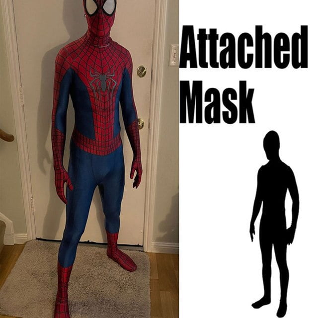 Traje de Spiderman TASM 2 para adultos y niños, disfraz de superhéroe Spidey increíble, Zentai, para Halloween Fivean unisex