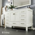 thumbnail image 2 of Eviva Aberdeen 54"W x 22"D White Bathroom Vanity with White Carrara Quartz Countertop and Undermount Porcelain Sink, 2 of 10