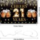 thumbnail image 4 of Cheers To 21 Years Birthday Banner Happy 21 Years Old Birthday Background 21 Years Old Birthday Party Sign Decorations Supplies Girls Boys, 4 of 4