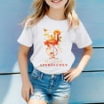 thumbnail image 2 of T-Shirts pour Filles Mode Manches Courtes pour Filles Vêtements d'Été pour Tout-Petits Col Rond Hauts pour Filles 5-6 Ans Vêtements Mignons pour Filles, 2 of 4