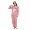 thumbnail image 1 of BOLLSLEY Women's Pajama Sets Cartoon Print Long Sleeves Spring Autumn Sleepwear Sets Sweet Loose Homewear M-2XL, 1 of 8