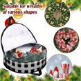 thumbnail image 2 of QJUHUNG Christmas Ornament Storage Box Heavy Duty Xmas Wreath Container with Sleek Zipper Artificial Wreaths  Durable Handles  Dual Zipper & Card Slot  Holiday Xmas Tear-Resistant Storage, 2 of 4