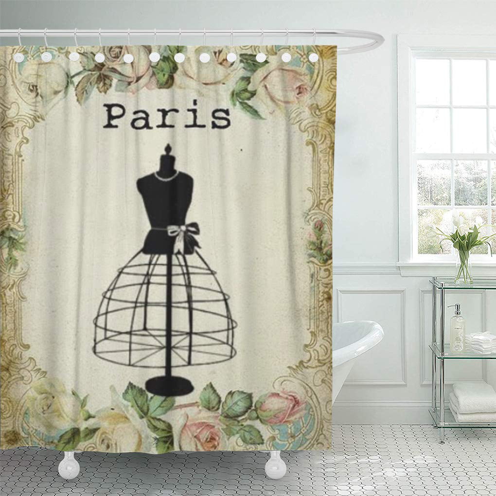 Details about   Antique Shower Curtain France Sculpture Print for Bathroom 