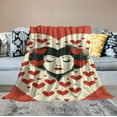 thumbnail image 2 of FUMJ  Love Throw Blanket Valentine's Day Blanket for Couch, Lux Super Soft Warm XOXO Blankets Valentines Day Gift, Ultra Cozy Throws for Bed Sofa Travel, Red,, 2 of 6