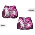 thumbnail image 3 of Sikiie Skull White Horse Print Workout Shorts Women Scrunch Butt Gym Shorts Seamless High Waist Tummy Control Yoga Biker Athletic Shorts, 3 of 5