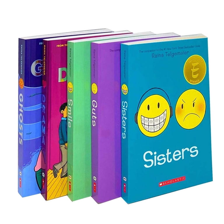 Raina Telgemeier Collection 5 Books Set - Smile, Drama, Sisters