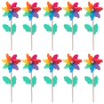 thumbnail image 2 of Molinete de plástico para molino de viento, 10 Uds., enchufe de jardín, mango de madera, jardín, césped, fiesta, jardín de infantes, decoración al aire libre, accesorios de fotografía Adepaton HFP-0508, 2 of 8
