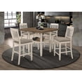 thumbnail image 4 of Pemberly Row Wood Counter Height Chairs Gray and Rustic Cream (Set of 2), 4 of 12