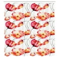 thumbnail image 3 of Ambesonne Spring Shower Curtain, Poppy Tulip Flora, 69"Wx75"L, Red White Orange, 3 of 5
