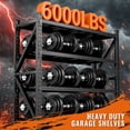 thumbnail image 2 of IKIMI 69"H 4-Tier Metal Heavy Duty Garage Shelving, 3000Lbs Adjustable Garage Storage Shelves Storage Racks for Home, Garage, Basement, Warehouse, 69"H x 74.8"W x 23.6"D, 2 of 8