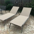 thumbnail image 6 of Ostrich Princeton Adult Outdoor Chaise Lounge Chairs w/Wheels, Tan (6 Pack), 6 of 6