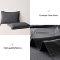thumbnail image 3 of Beartech Quilt Set Queen Size Black Bedspread Coverlet Microfiber Bedding Lightweight Reversible Set, 3 of 7