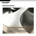 thumbnail image 4 of Houzer Glowtone 25 in Stainless Steel Topmount 4-hole Single Bowl 9 in Deep Kitchen Sink - 2522-9BS4-1, 4 of 5