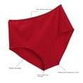 thumbnail image 5 of Baywell Plus Size Women's Underwear Cotton High Waisted Ladies Briefs Stretch Full Coverage Panties 5 Pack Red 2XL, 5 of 6
