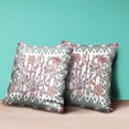 thumbnail image 5 of HomeRoots 26" X 26" White And Magenta Bird Blown Seam Floral Indoor Outdoor Throw Pillow, 5 of 5
