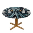 thumbnail image 3 of Orinice Octopus Round Table Cover Stain Resistant Washable Indoor Outdoor Tablecloth Kitchen Dining Wedding Parties Full Width Single-Sided Printing 100% Polyester Fiber 38-42, 3 of 8