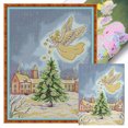 thumbnail image 1 of Hilo Algodón Ecológico Bordado Punto Cruz Ángel Navidad Impreso 14CT 33x44cm, 1 of 9