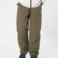 thumbnail image 7 of Men's Fleece Lined Parachute Hiking Pants Outdoor Windproof Waterproof Outdoor Cargo Pants Casual Work Ski Pants with Muti Pockets Size 3XL Khaki, 7 of 7