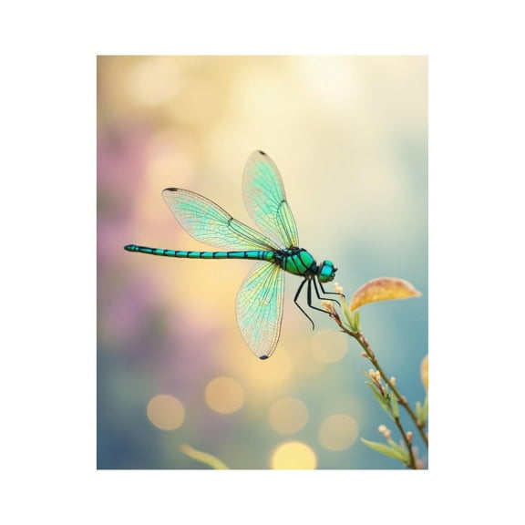 Paint by Numbers Kit for Adults, Dragonfly Perched On Vibrant Leaf Paint by Numbers, Easy Paint by Numbers Kit for Adults Beginner, DIY Adult Paint by Number Kits on Canvas, 12x16in Home Decor