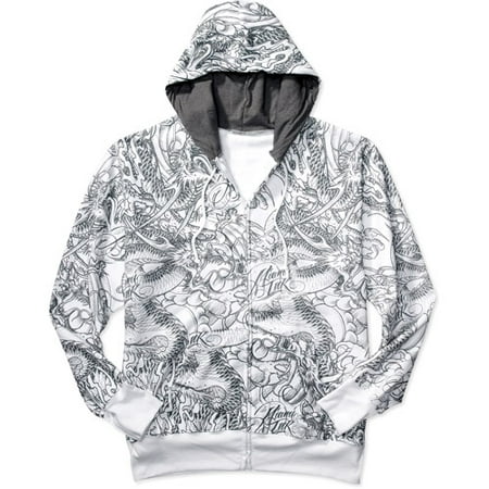 Miami Ink - Big Men's Graphic Zip Hoodie, Size 2XL