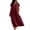 Wine, variant on yoeyez Summer Maxi Dresses For Women Casual Plus Size Cotton Linen Dress Crew Neck Irregular Loose Long Dress With Pockets Vestidos Elegantes de Mujer