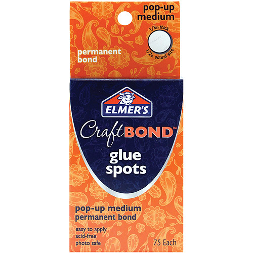 Elmer's Craft Bond Pop Up Medium Glue Spots, 75 Piece