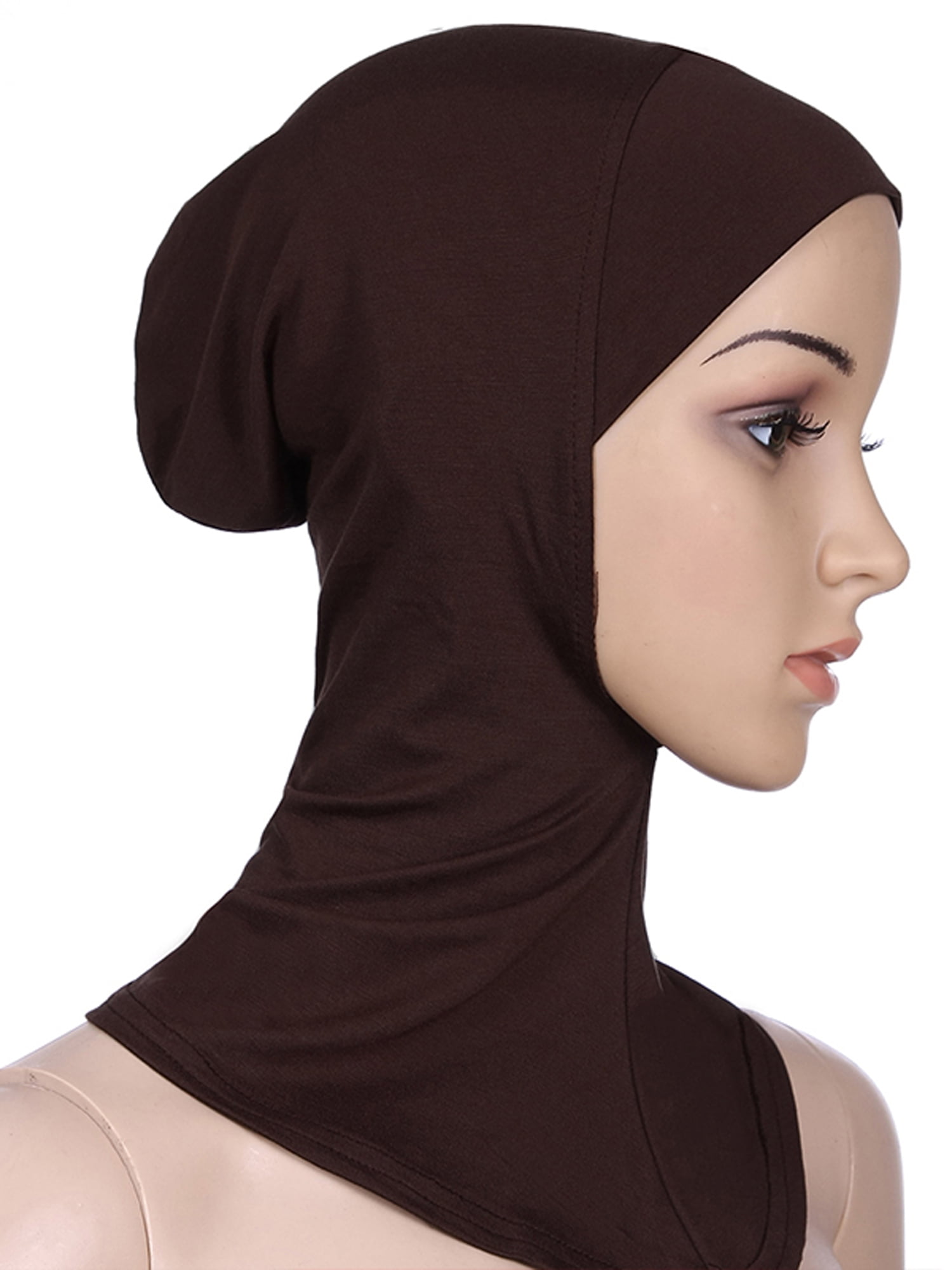 Womens Islamic Muslim Shiny Under Scarf Cap Bonnet Ninja Hijab Neck Cover Hats