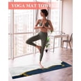 thumbnail image 2 of Navy Blue Gold Marble Yoga Towel for Hot Yoga Non Slip, Modern Abstract Marble Crack Texture Yoga Mat Towel Absorbent Yoga Sweat Towels Microfiber Hot Yoga Blanket for Bikram Pilates 26"x70", 2 of 7