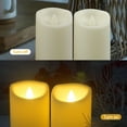 thumbnail image 3 of Outdoor Battery Operated Flameless Pillar Candles with Timer Indoor Electric Led Waterproof Flickering Fake Candle Lights for Home Garden Patio Halloween Christmas Wedding Party Décor 3”x 7”2 Pack, 3 of 5