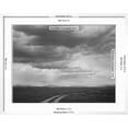 thumbnail image 5 of Art.com Roadway Low Horizon Mountains Clouded Sky Near (Grand) Teton National Park 1933-1942 Art Print by Ansel Adams, White Frame Wall Art, 29" x 23", 5 of 5
